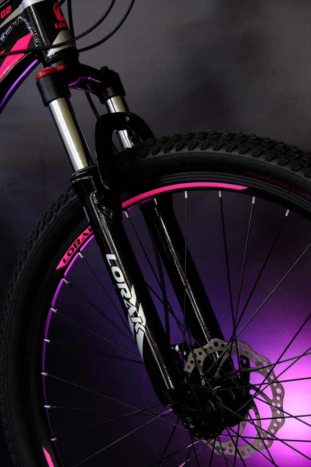 LORAK GLORY M-02 Матовый Чёрный/Розовый (27.5")